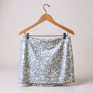 J.Lindeberg Ruched Blue and White Mini Golf Skort